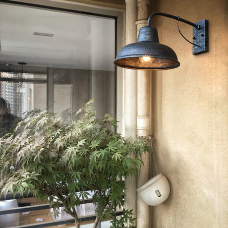 Vägglampa Rustik Svart Utomhuslampa Carvallo
