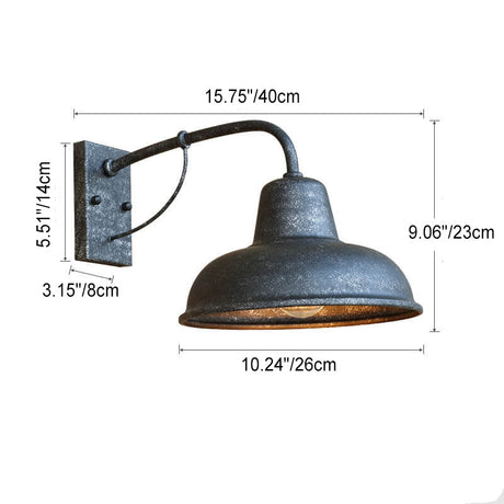 Vägglampa Rustik Svart Utomhuslampa Carvallo