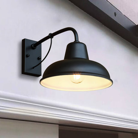 Vägglampa Rustik Svart Utomhuslampa Carvallo