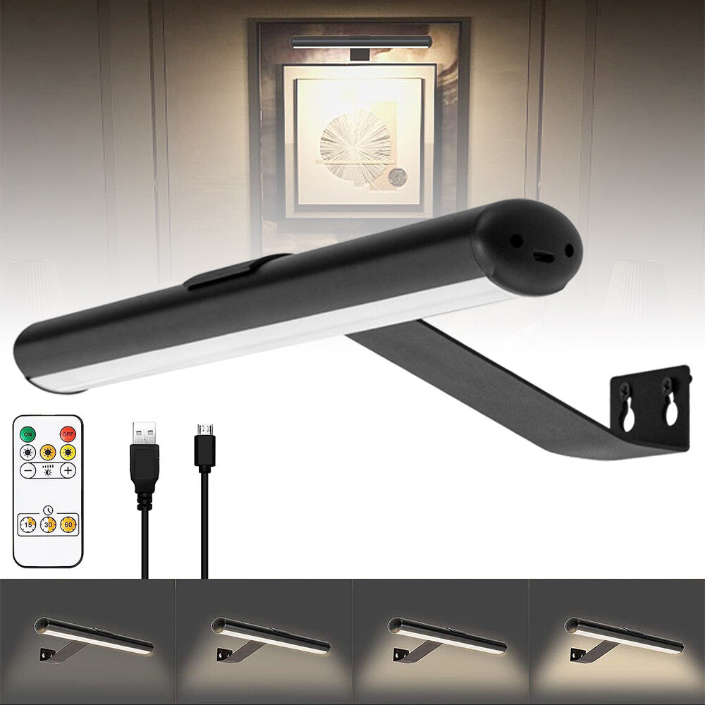 Royallure 4000mAh Trådlös Bildlampa med Fjärrkontroll, Uppladdningsbar Konstvägglampa Carvallo