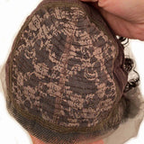 Royaleva Premium Spets Front Kort Lockig Pixie Bob Mänskligt Hår Väv Peruk Carvallo