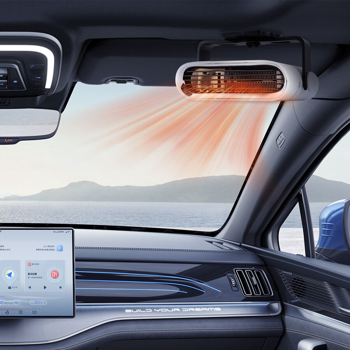 Carvallo - 12 V Bärbar Bilvärmare/Fönsteravfrosterare Carvallo