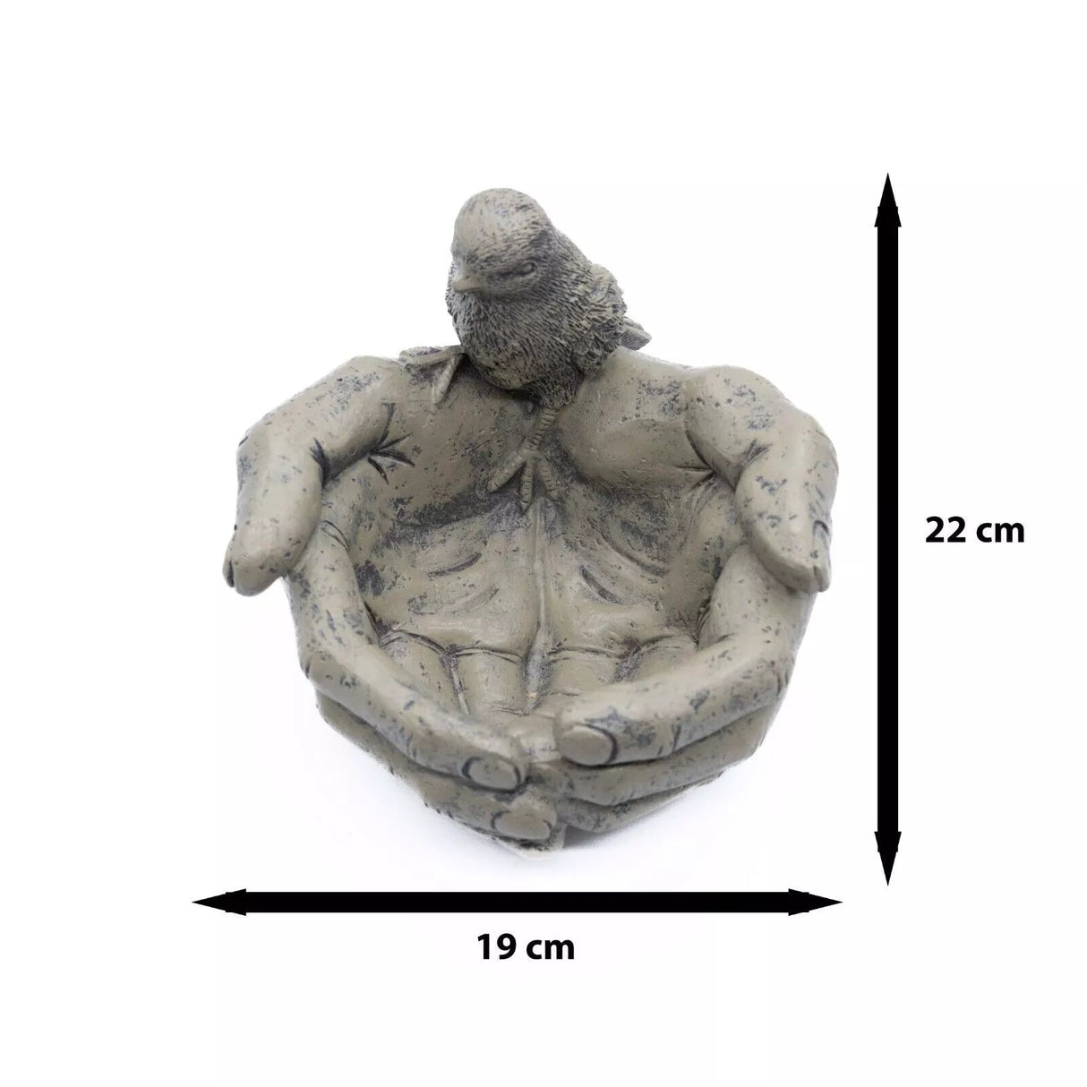 Konstnärlig handmatare i harts för fåglar — Elegant trädgårdsskulptur och utomhusdekor MILA Sverige