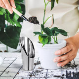 Rostfritt stålspade för blomjord – Robust planteringsspade för trädgård och balkong Carvallo