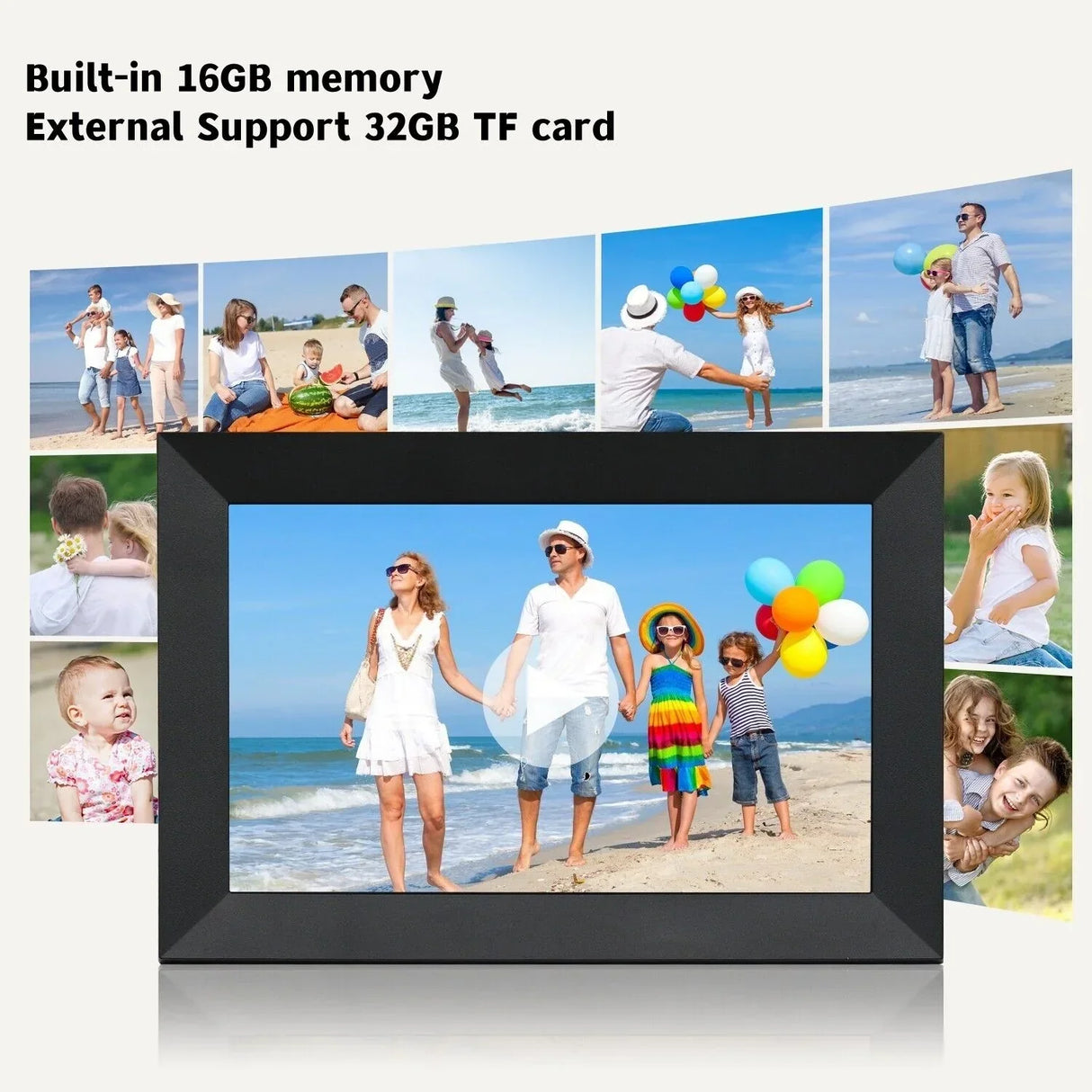 10,1-tums WiFi digital fotoram med 1080P HD pekskärm Carvallo