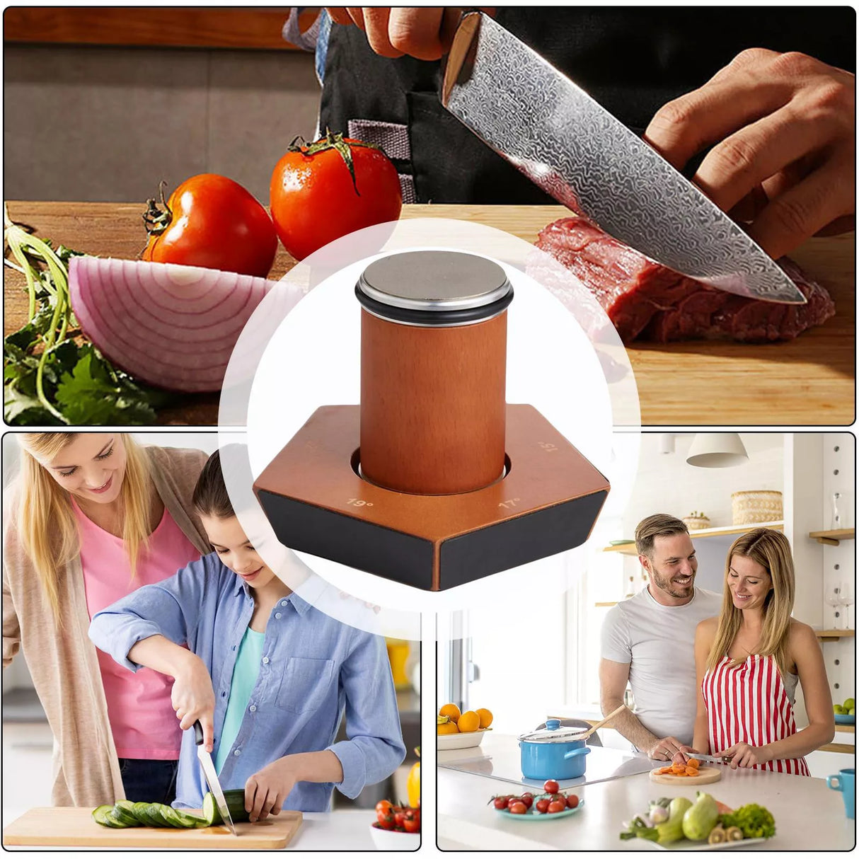 Knivslipningskit med magnetisk träbas Carvallo