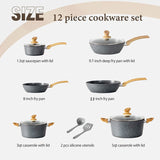 12-delars nonstick köksredskap set Carvallo