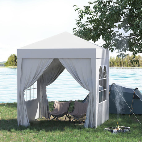 2m x 2m Utomhus Fällbar Gazebo Tält - Pop Up Partytält Carvallo