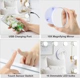 LED Hollywood Makeup Spegel med Dimmbar LED-lampa Carvallo