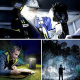 Solenergi LED ficklampa – Vattentät, kraftfull handstrålkastare med litiumbatteri Carvallo