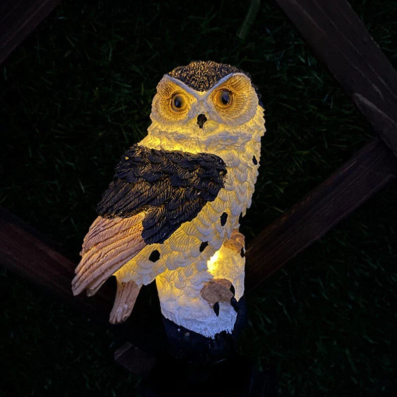 Solar Trädgårdslampa Uggla – LED Utomhuslampor för Trädgård, Terrass och Balkong, väderbeständig Carvallo