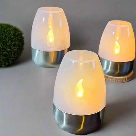 LuxRoyale Solar Vattentät LED Glasljus - Elegant Utomhus- och Inomhusbelysning Carvallo