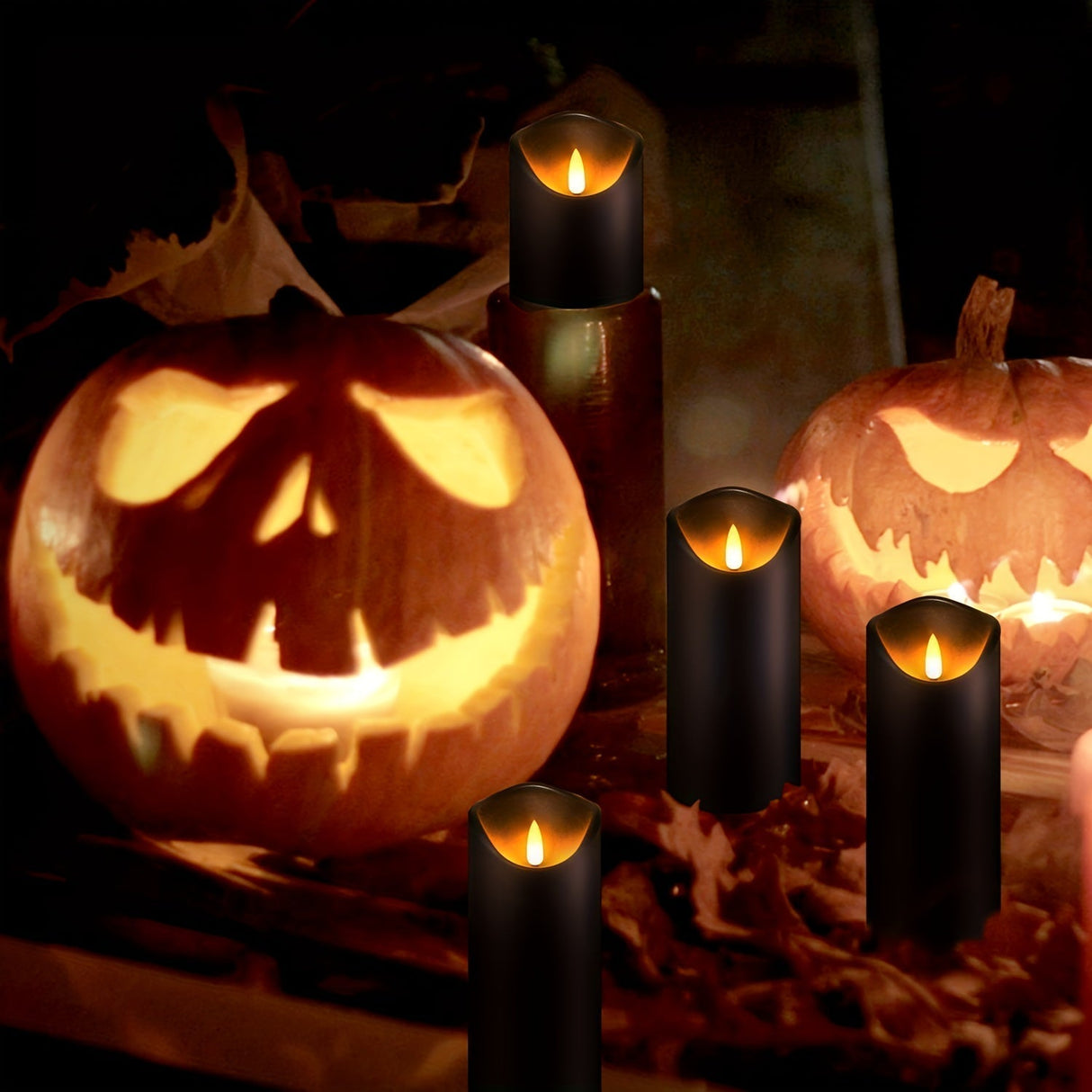 LED-ljus svarta set för hemmabelysning Carvallo