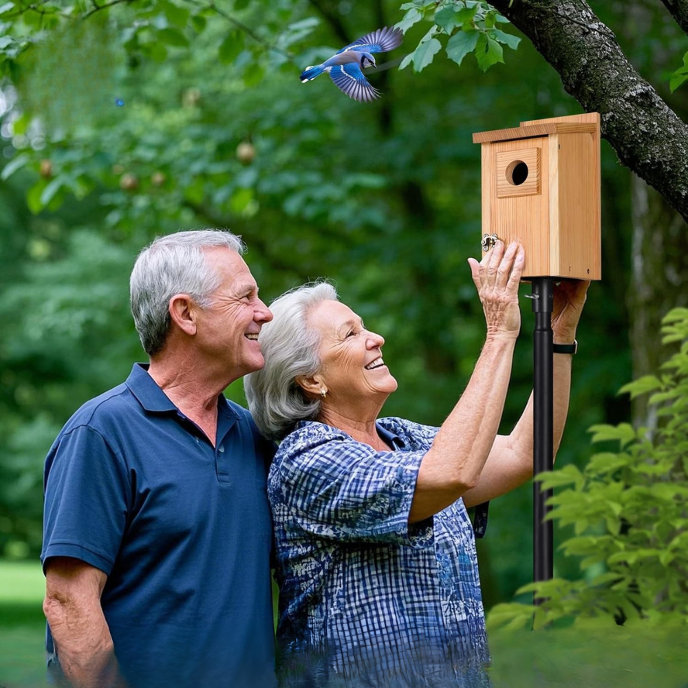 Fågelhus i trä, ceder, kopparskydd Carvallo