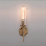 Modern vägglampa – kopparfinish & ribbat glas för stiliga accenter Carvallo