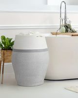 Carvallo - Elegant tvåfärgad tvättkorg för stiligt och praktiskt förvaring Carvallo