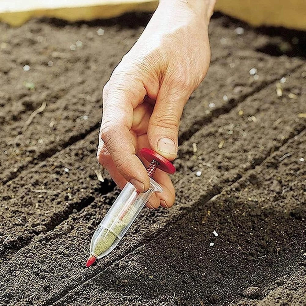 Nadel-Sam spridare för trädgård – Precis frödispenser för jämn sådd Carvallo