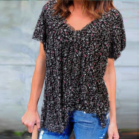 Sommar kvinna Tee-Clothes for women-Hemnix-Svart ärm-S-Hemnix