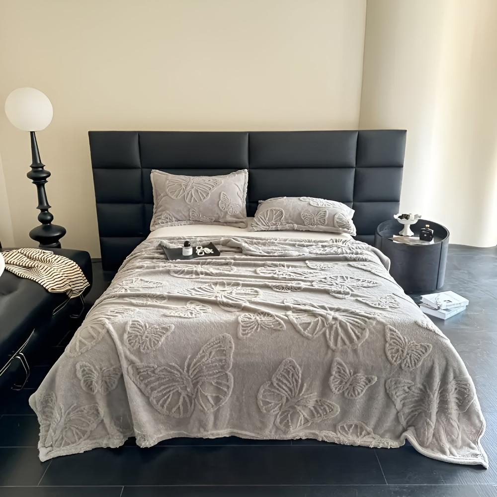 Mjuk fjärilsmönster flanellfilt Carvallo