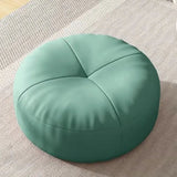 Enkel japansk stil nappa läder golvkudde rund Carvallo