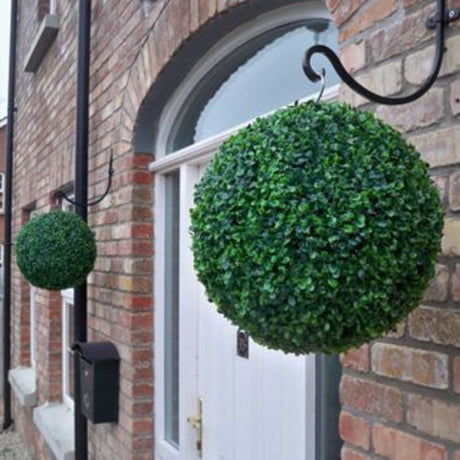 Royallure Belyst Boxwood Topiary Bollar – UV-beständig Konstgjord Grönska för Trädgårdar, Bröllop & Utomhusdekoration Carvallo