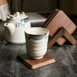 Sex Dela Valnöt Underlägg Set - Miljövänlig Trästil Carvallo