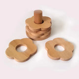 Sex Dela Valnöt Underlägg Set - Miljövänlig Trästil Carvallo