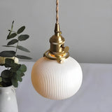 HarmonyGlow Light - Vintage-keramisk-glas-hänglampa Carvallo