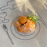 Skissdesign Linne Duk - Modern Vattentålig Bomull Carvallo