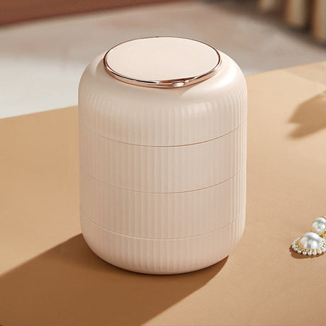 Carvallo – Stapelbar smyckeshållare med flera lager med kompakt spegel och elegant design Carvallo