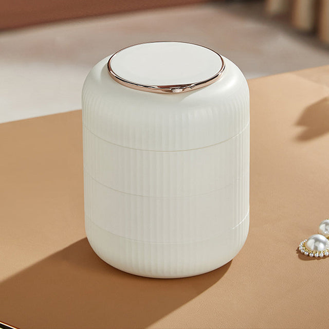 Carvallo – Stapelbar smyckeshållare med flera lager med kompakt spegel och elegant design Carvallo