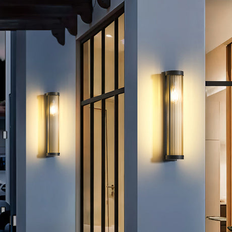 Utomhus Glas Vägglampa Modern Metall Design Carvallo