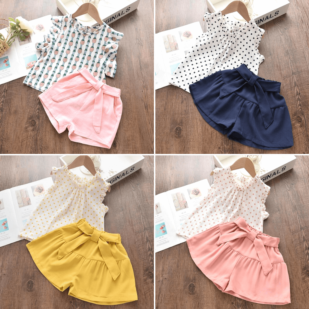Set med casual skjorta och shorts för barn-Clothes for women-Hemnix-Hemnix