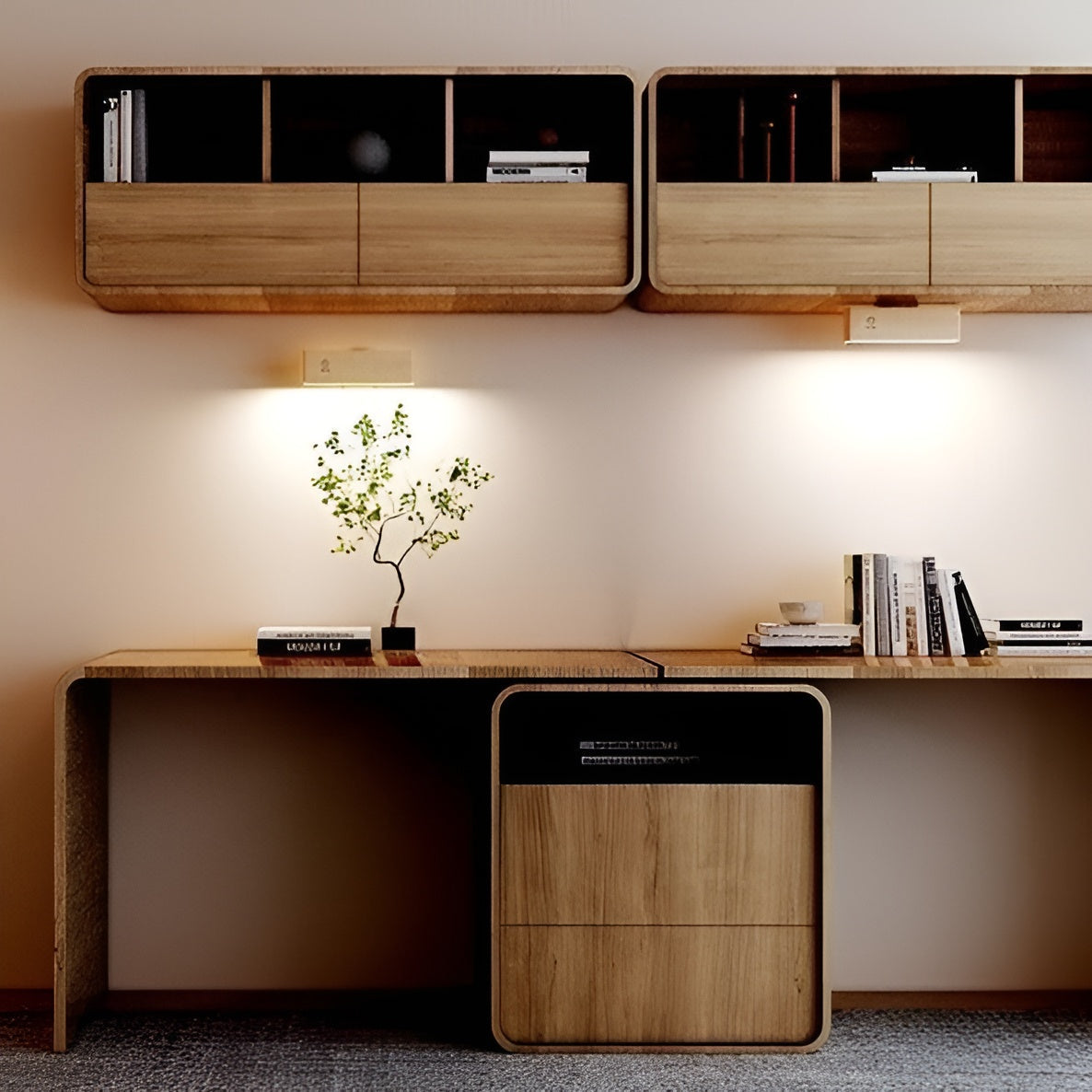 Klein Justerbar Vägglampa – Trä & Magnet | Flexibel och Stilfull Carvallo