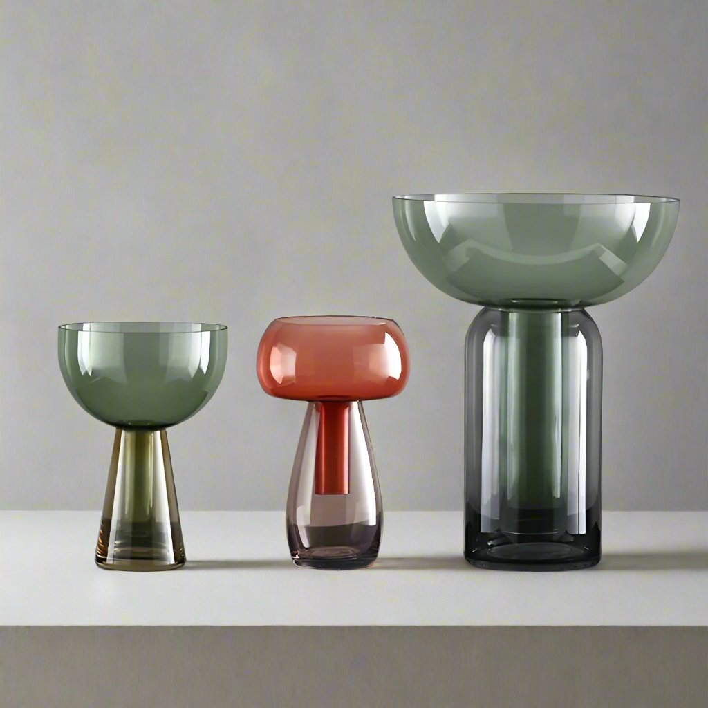 Liten glas hydroponisk vas för modern borddekoration Carvallo