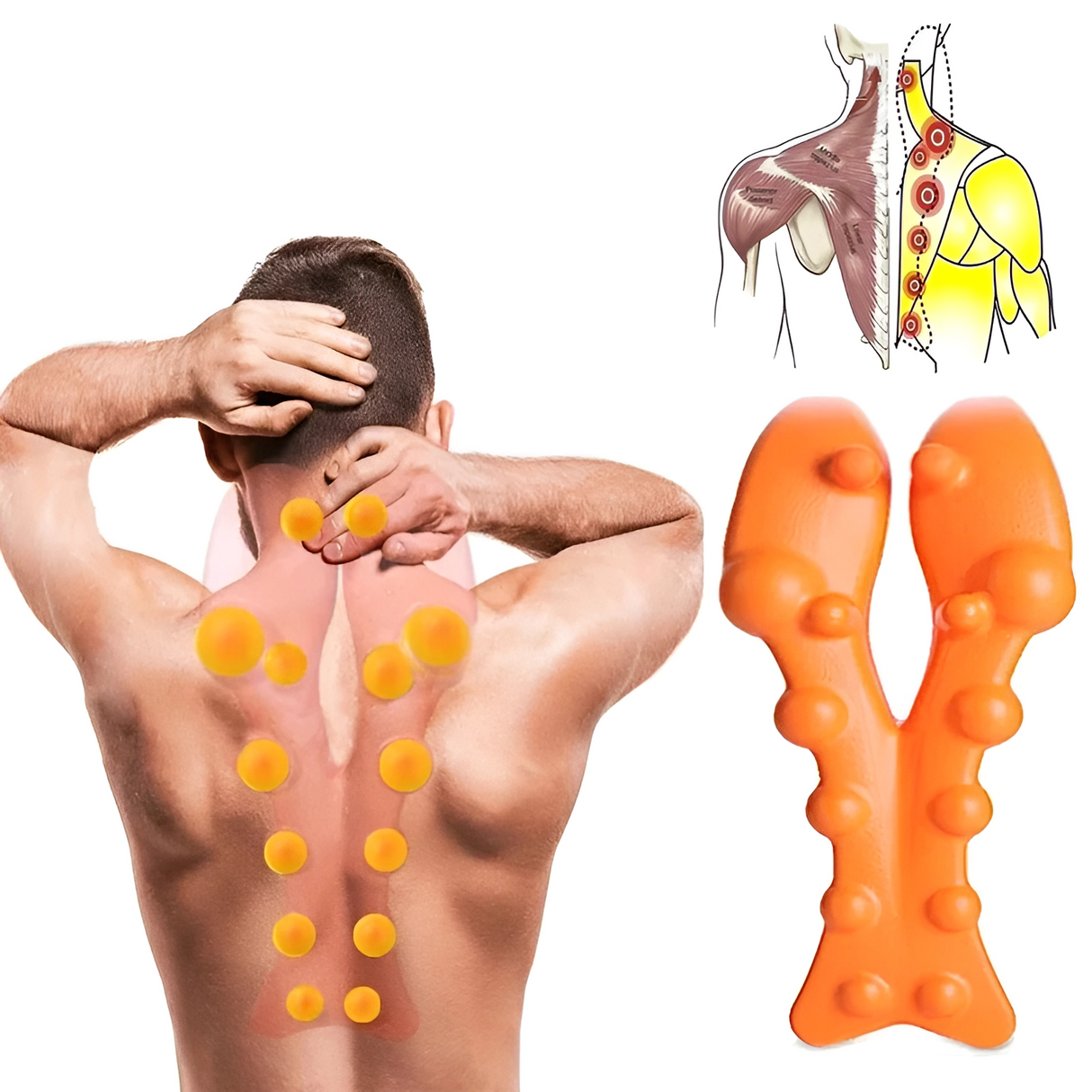 Uppvärmd nack- och axelmassageapparat - Djupgående vävnadsavlastning med lugnande vibrationer MILA Sverige