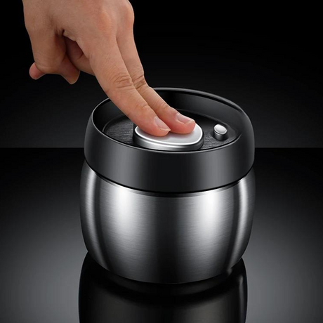 Royallure Vakuumförseglad Kaffe-böna Förvaringsbehållare 304 Rostfritt Stål Burk Carvallo