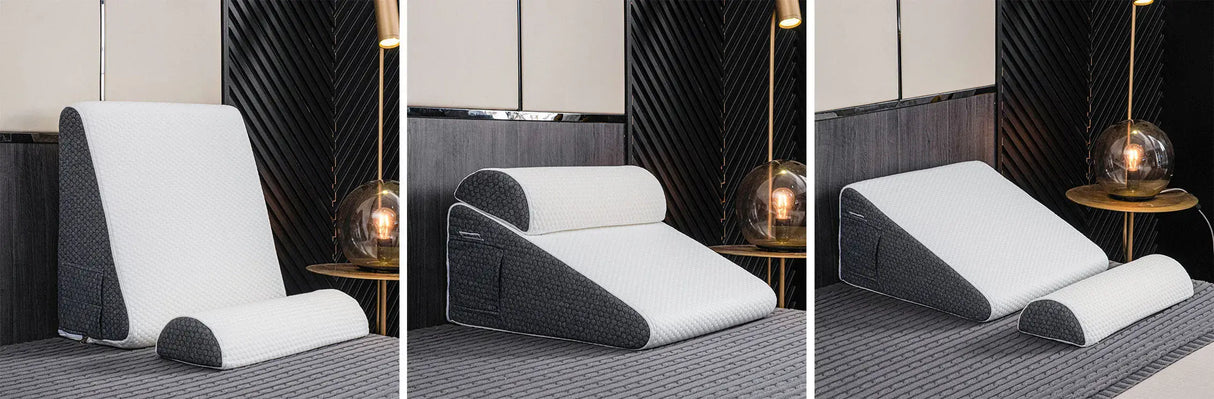 Royallure Deluxe Lutande Reflux Kudde – Minnesskum, Svalkande Överdrag, Multi-Stöd Carvallo