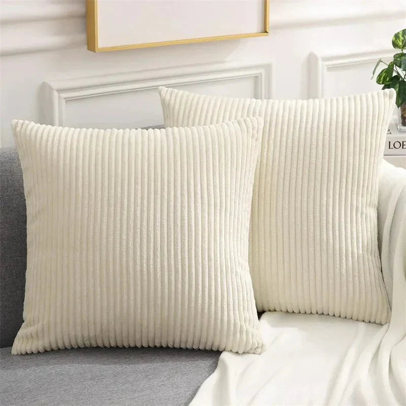 Fluffigt Corduroy Kuddfodral med Randigt Mönster Hemnix