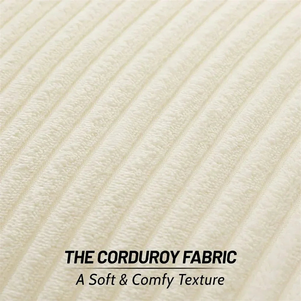 Fluffigt Corduroy Kuddfodral med Randigt Mönster Hemnix