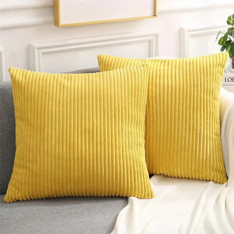 Fluffigt Corduroy Kuddfodral med Randigt Mönster Hemnix