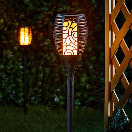 Utomhus Solträdgårdslampa Flammeffekt Carvallo