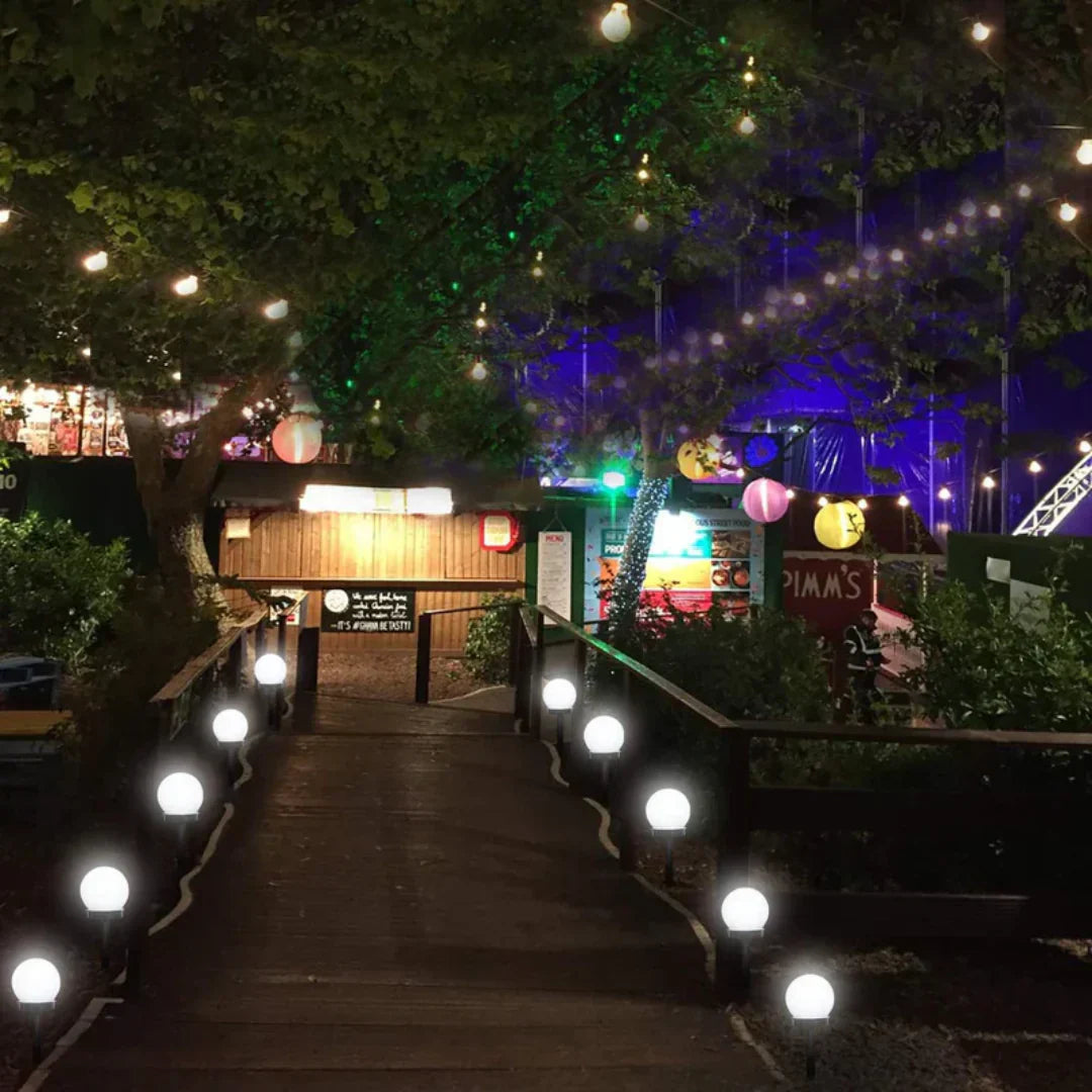 Solarlampor för trädgården med vattentät globdesign Carvallo