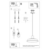 AFRA Betongpendel - Industriell Loftdesign - E27 Glödlampa Kompatibel - Ljusgrå Hållbar Betongskärm Carvallo