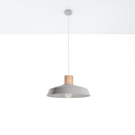 AFRA Betongpendel - Industriell Loftdesign - E27 Glödlampa Kompatibel - Ljusgrå Hållbar Betongskärm Carvallo