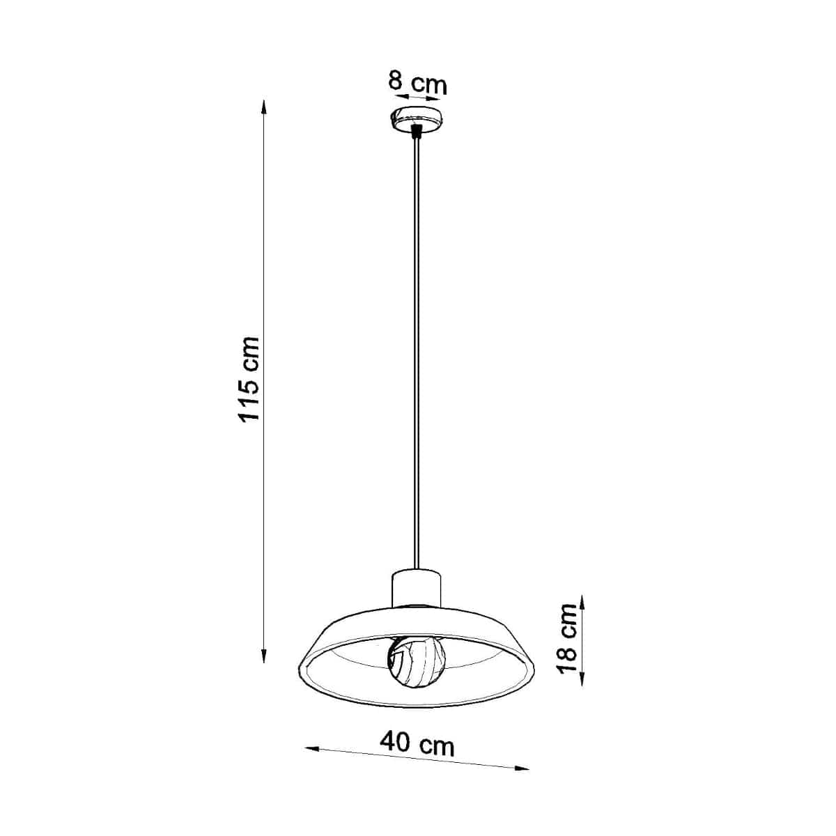 AFRA Betongpendel - Industriell Loftdesign - E27 Glödlampa Kompatibel - Ljusgrå Hållbar Betongskärm Carvallo