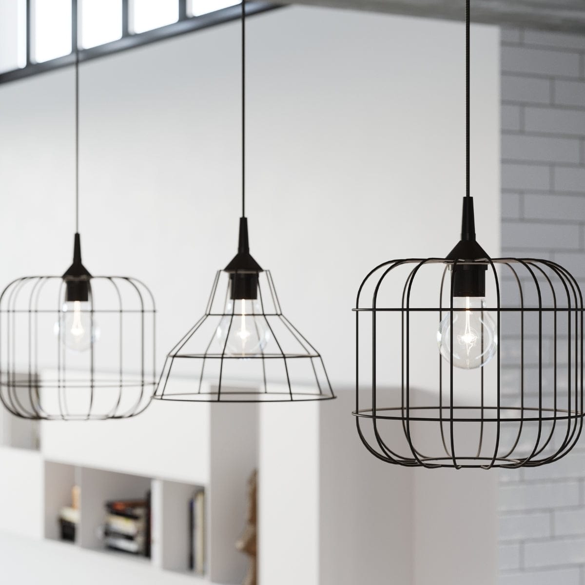 Anata Pendellampa - Svart Stål - E27 Max 15W - Modern Skandinavisk Design Carvallo