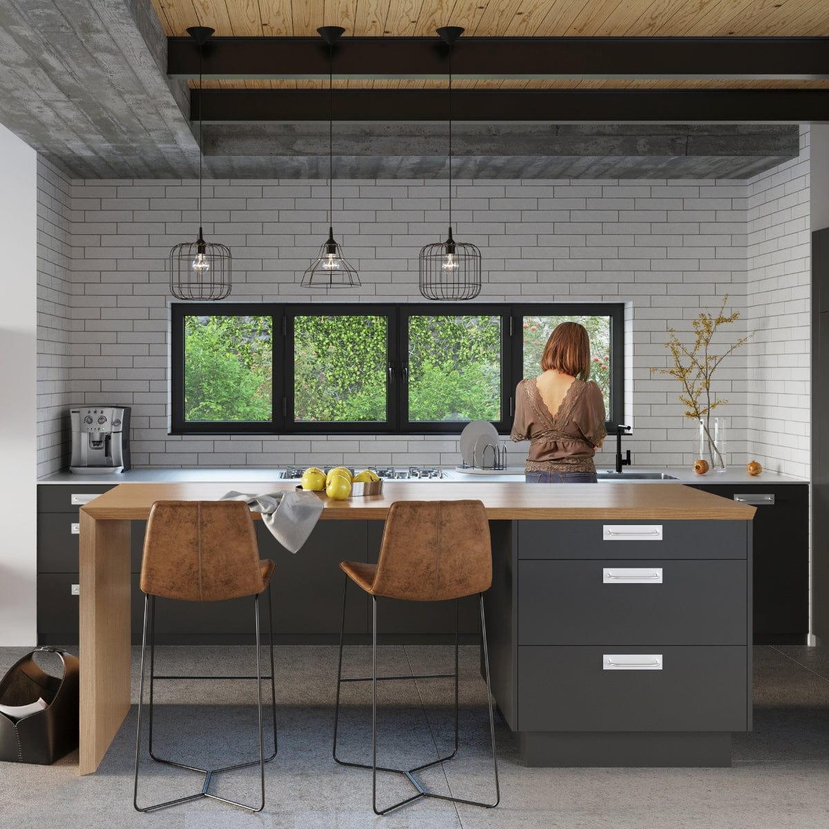 Anata Pendellampa - Svart Stål - E27 Max 15W - Modern Skandinavisk Design Carvallo