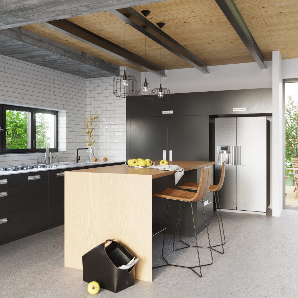 Anata Pendellampa - Svart Stål - E27 Max 15W - Modern Skandinavisk Design Carvallo