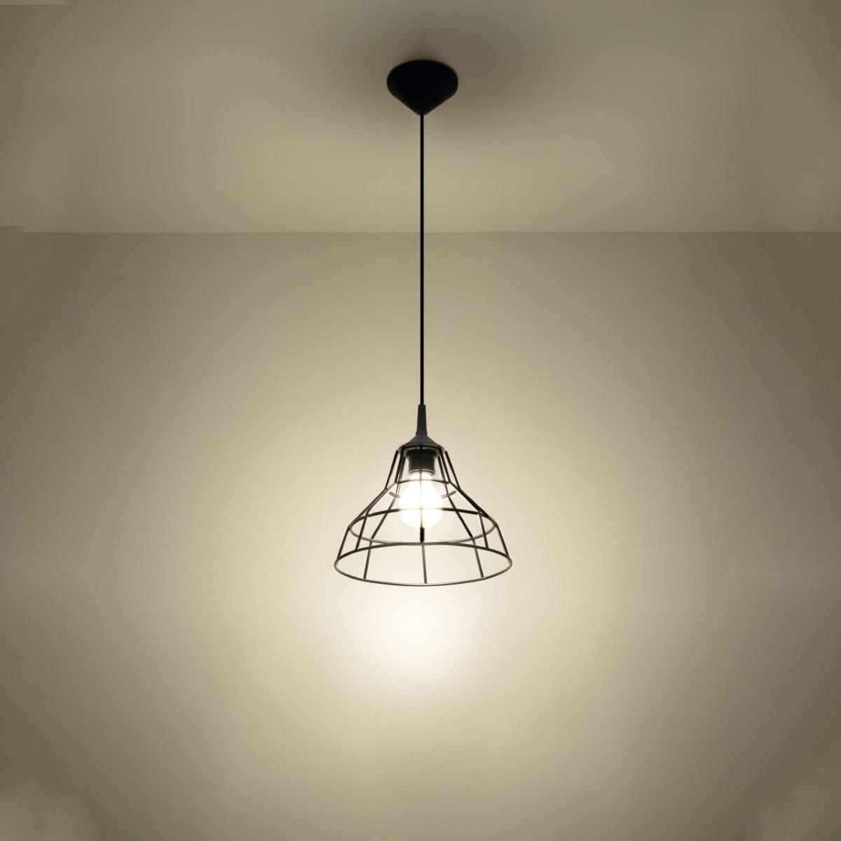Anata Pendellampa - Svart Stål - E27 Max 15W - Modern Skandinavisk Design Carvallo